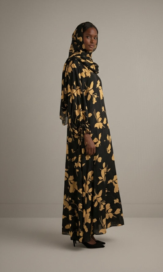 Bow pattern Abaya