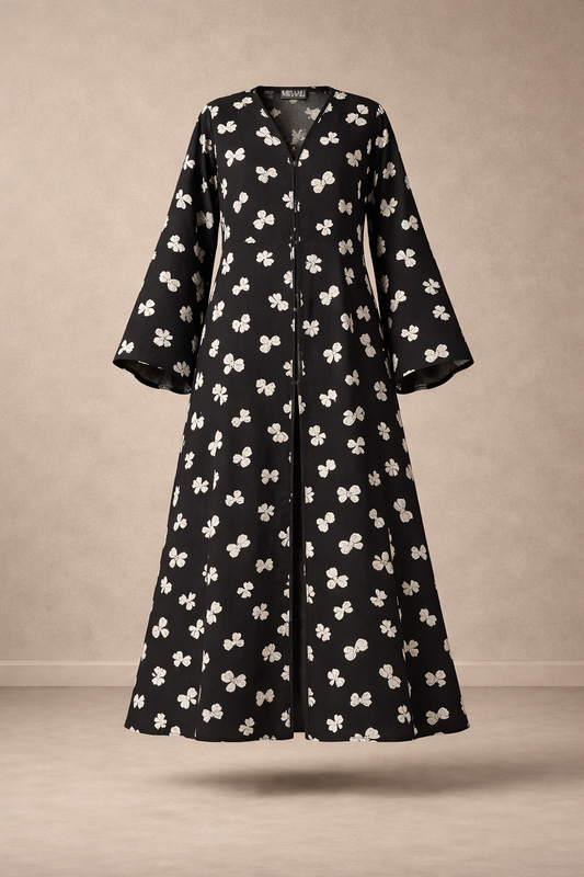 Bow pattern Abaya Set