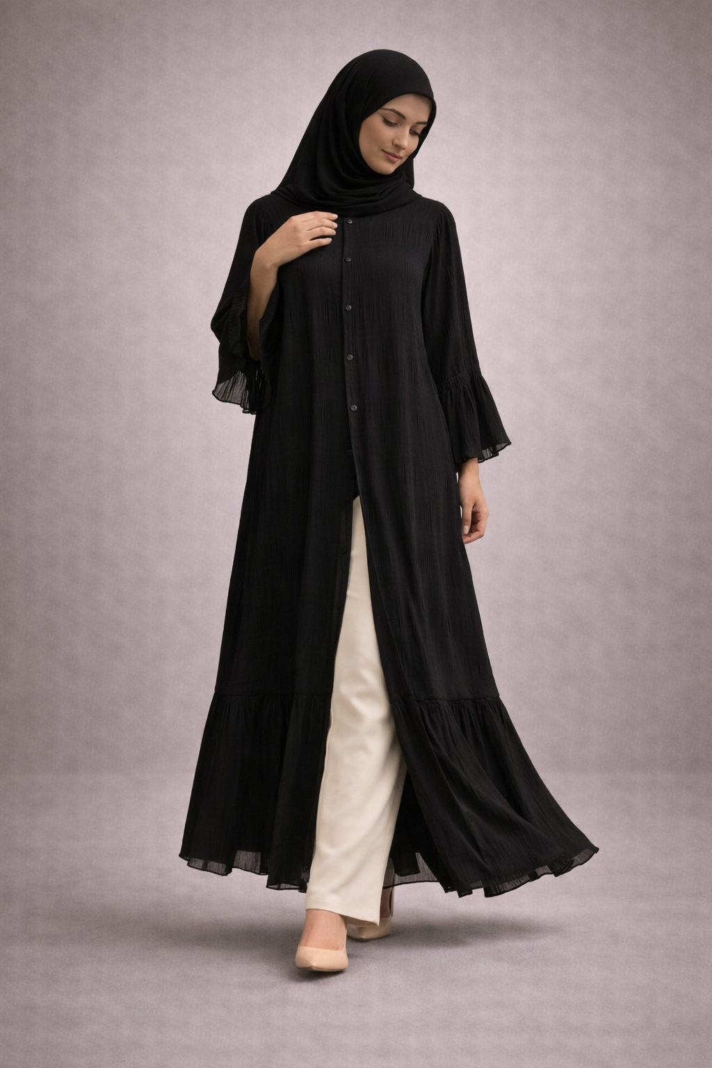 Aira Buttoned Abaya