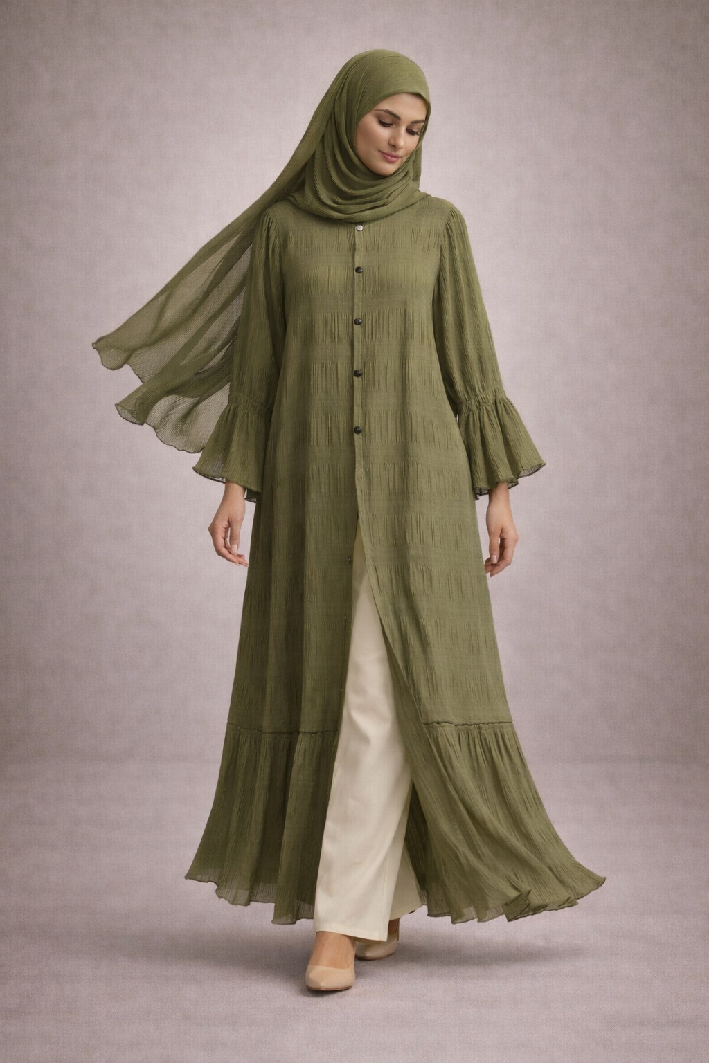 Aira Buttoned Abaya