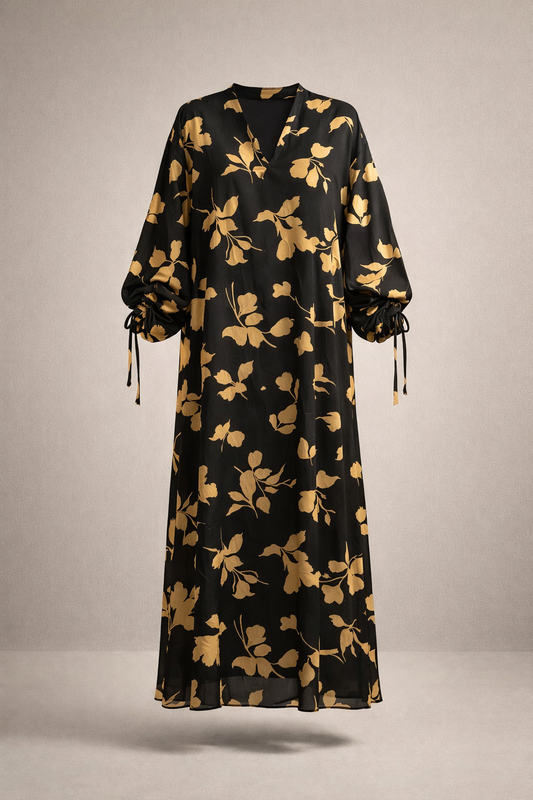 Bow pattern Abaya