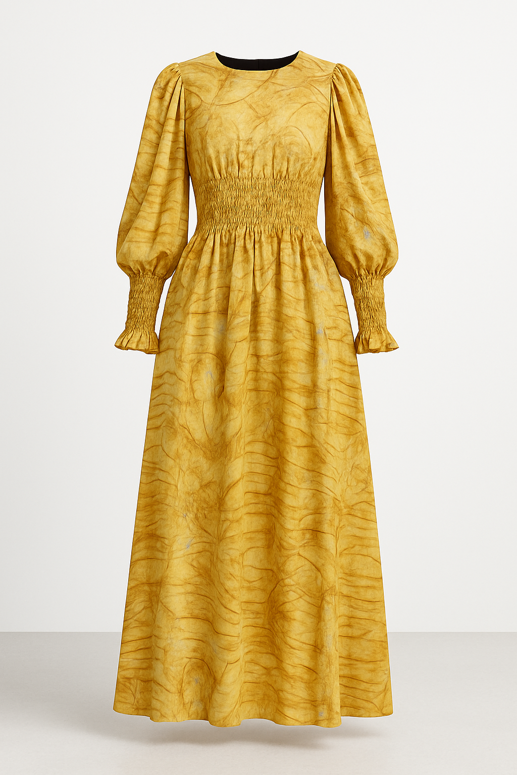 Golden Marbled Maxi Dress